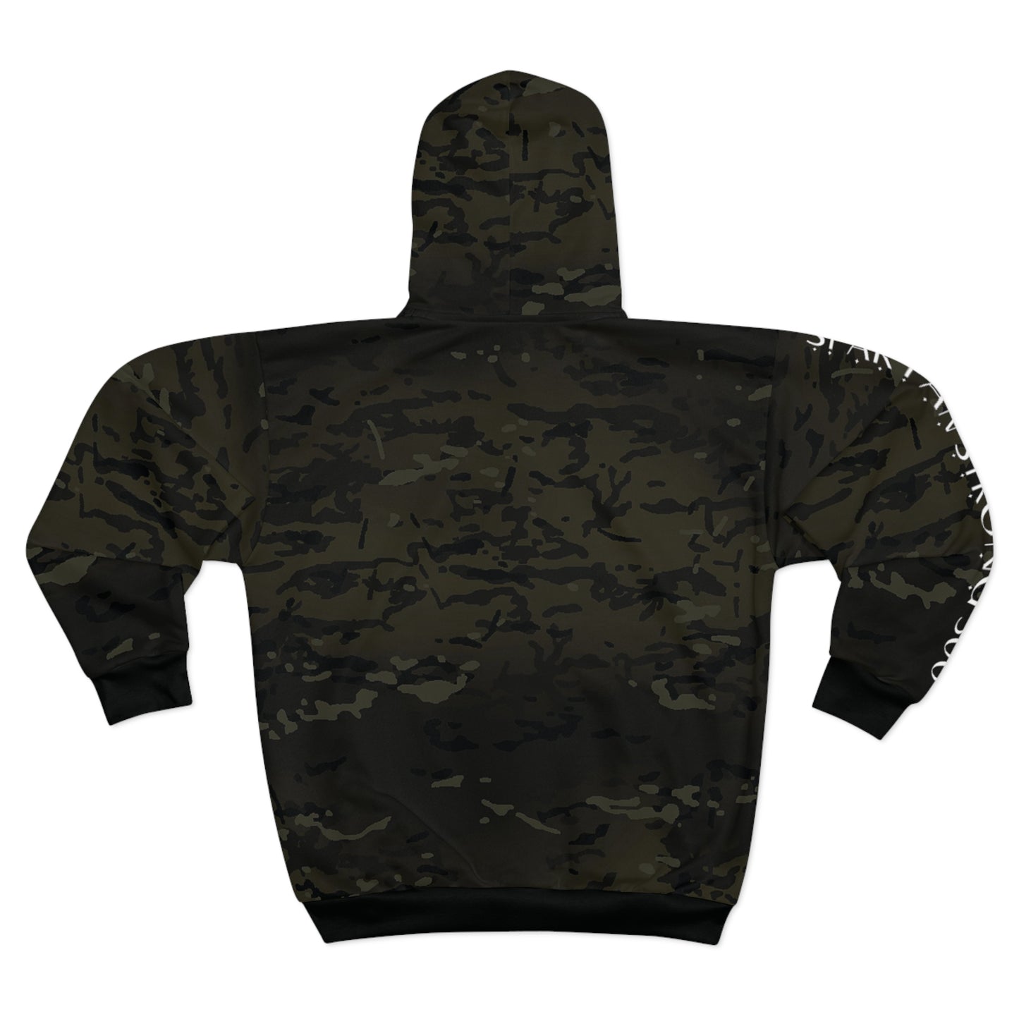 Unisex Multicam Black Zip Hoodie