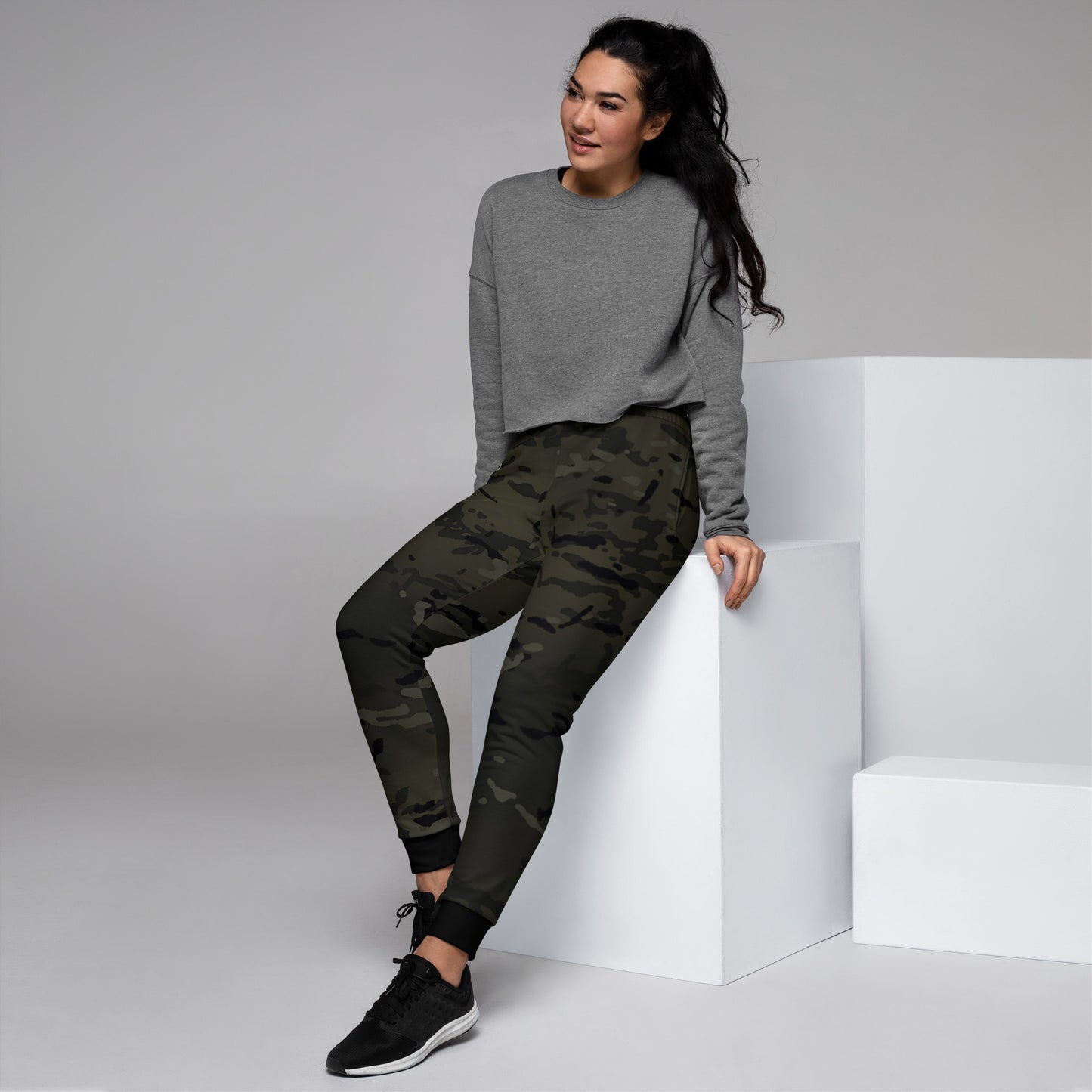 Women's Multicam Black Joggers