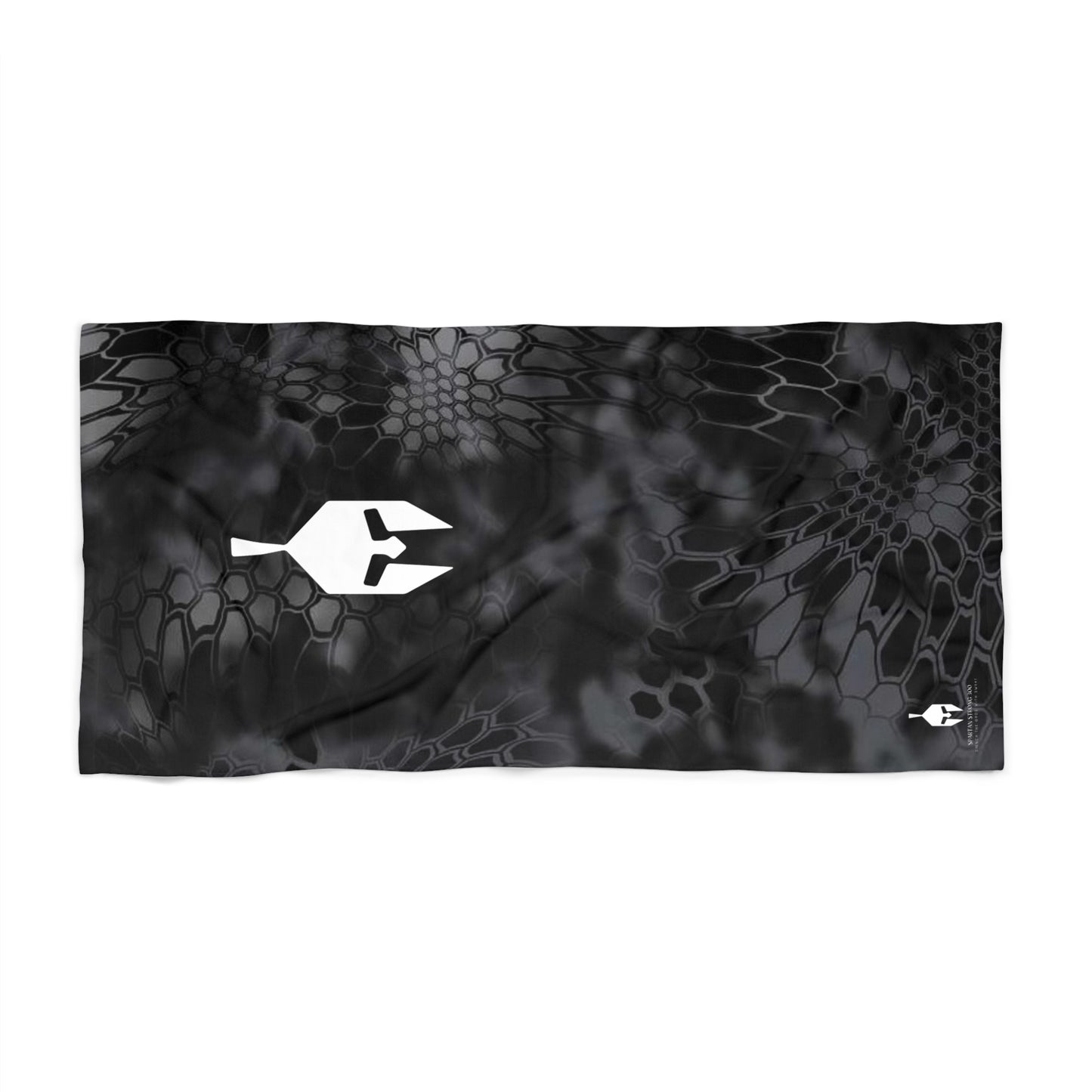 Spartan Black Mandrake Beach Towel